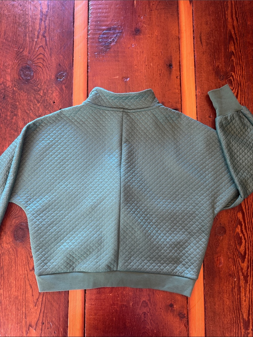Lole Quilted Pullover Half Zip Kelly Green Size M - Picture 6 of 9